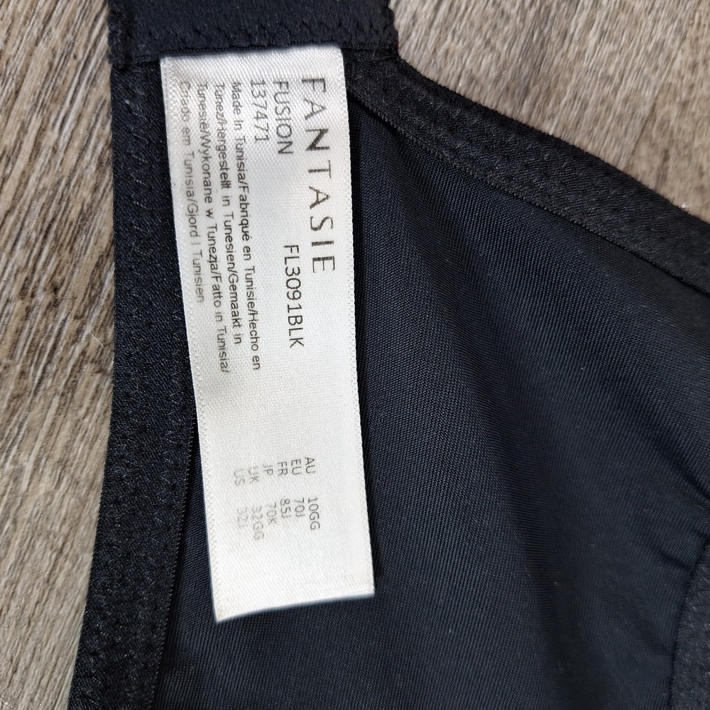 Fantasie Style FL3091 Fushion  Sz 32J Black Bra Underwire - Picture 4 of 4